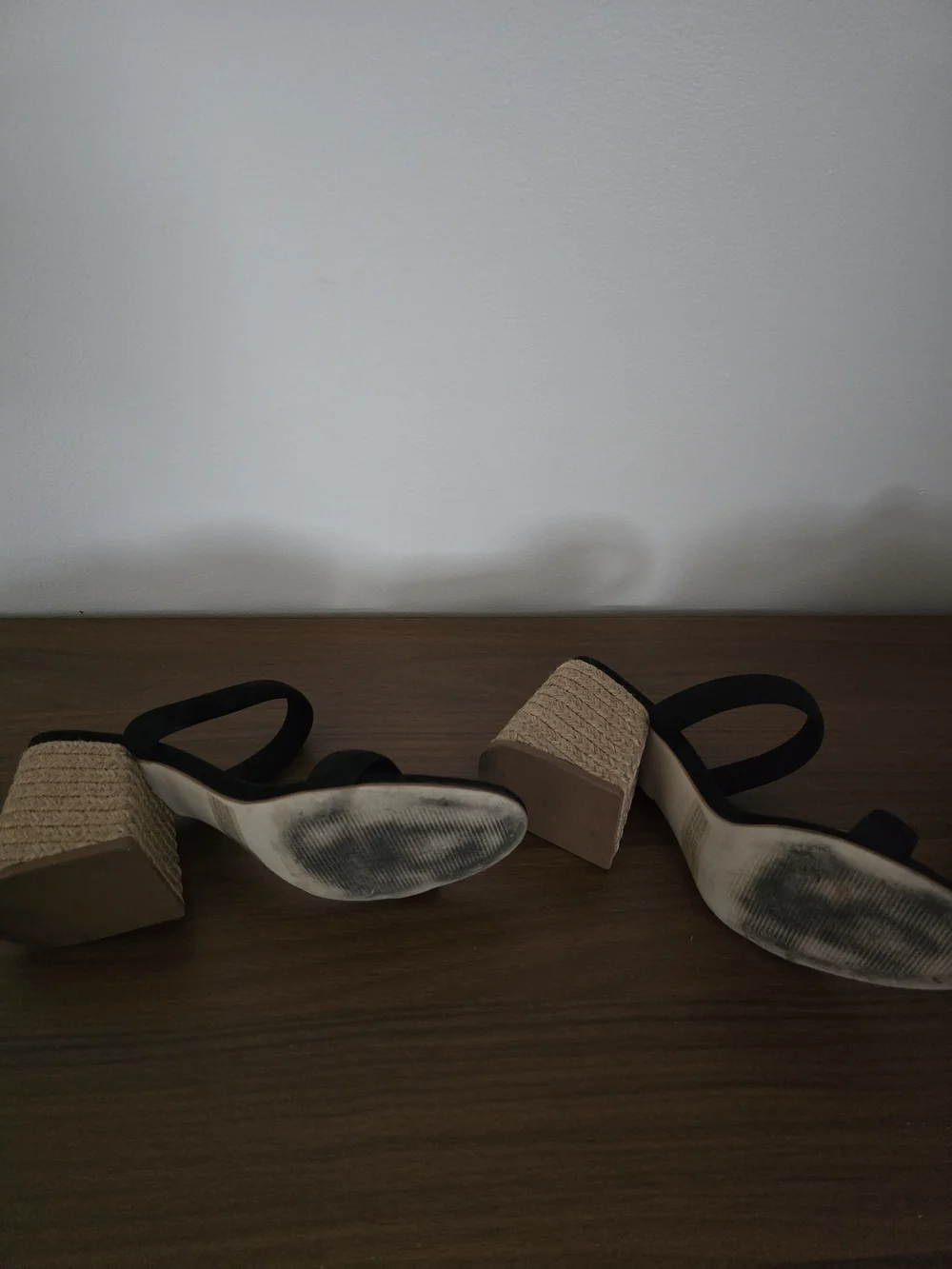Steve Madden Black Suede Espadrille Wedge Sandals